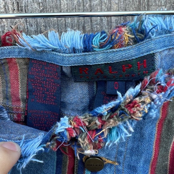 Ralph Lauren Striped Denim Mini Skirt - Picture 2 of 3